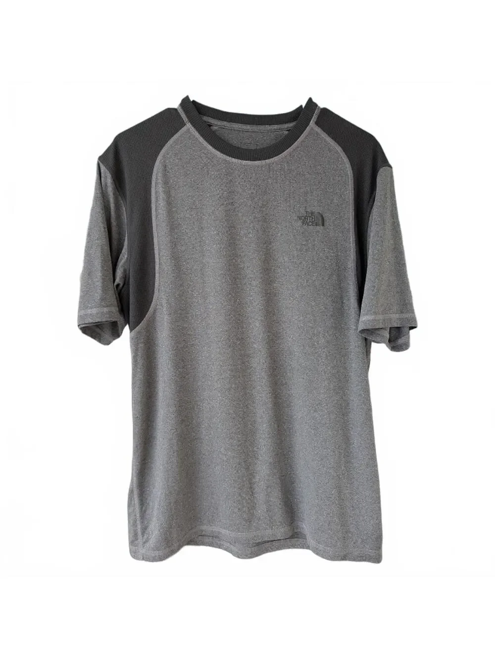 The North Face Medium Raglan Performance T-Shirt Heather Gray Black Colorblock